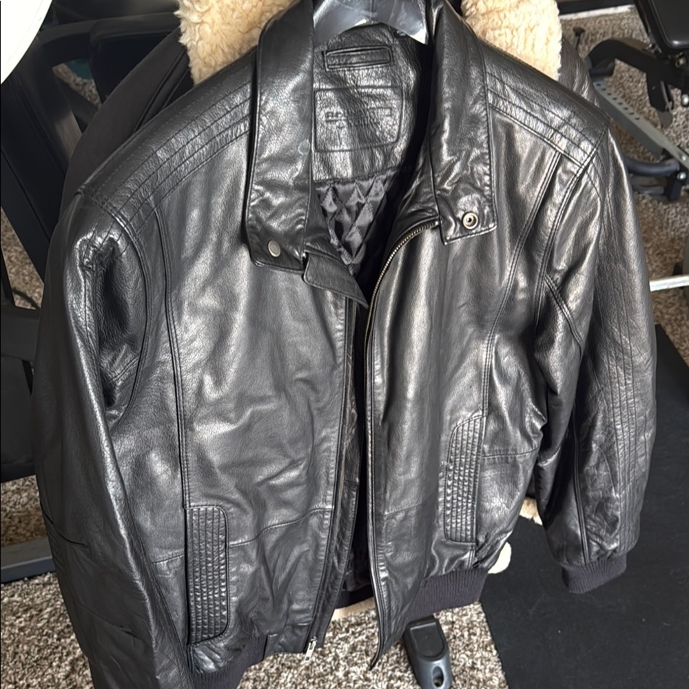 Black Bomber Varsity Jacket with Sleek Design